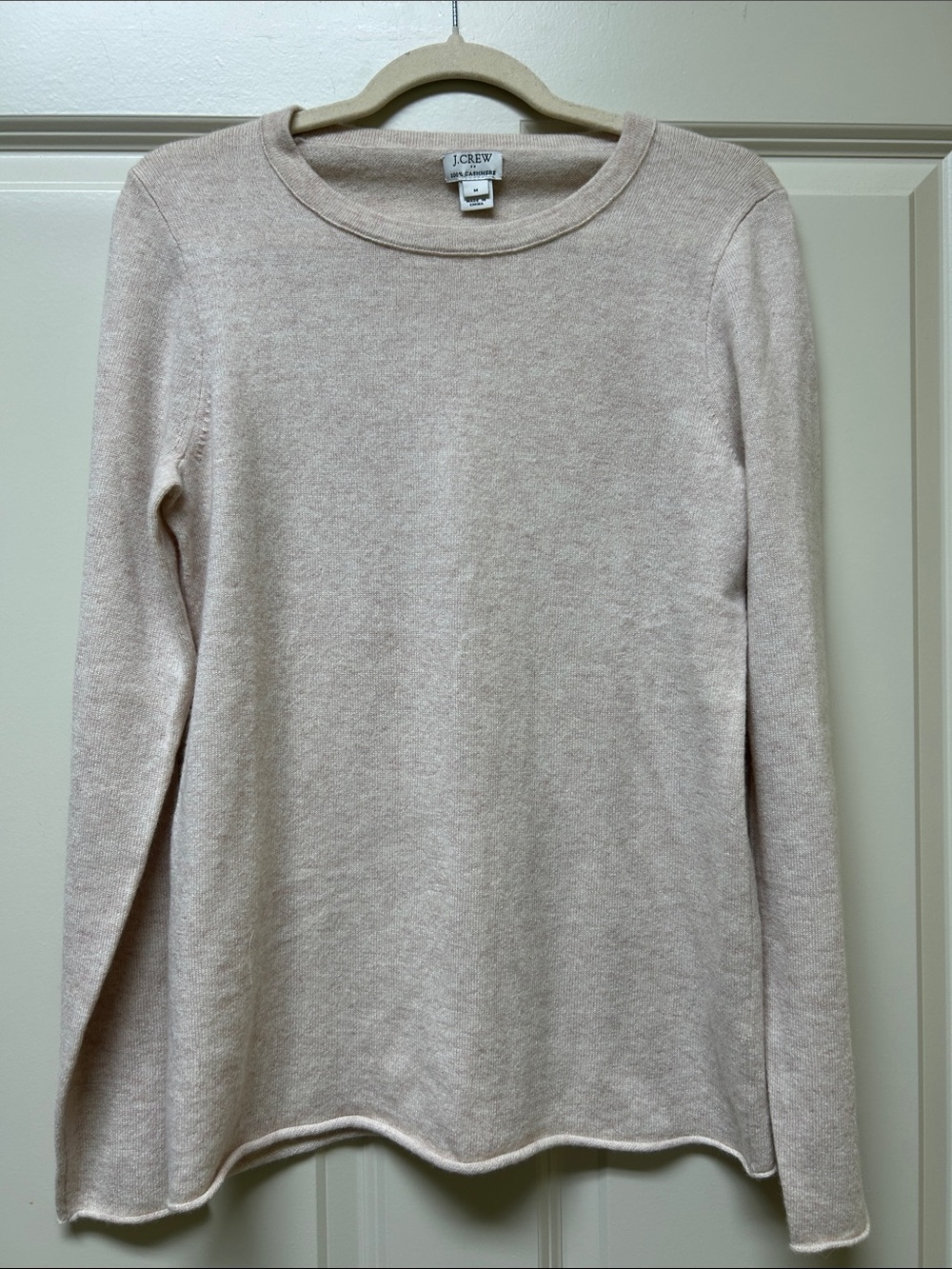 J. Crew Long-Sleeve Crewneck Top - Blush